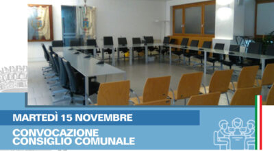 Convocazione del Consiglio Comunale 15 novembre 2022