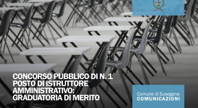 Concorso pubblico per la copertura a tempo pieno ed indeterminato di n. 1 posto di istruttore amministrativo: graduatoria di merito